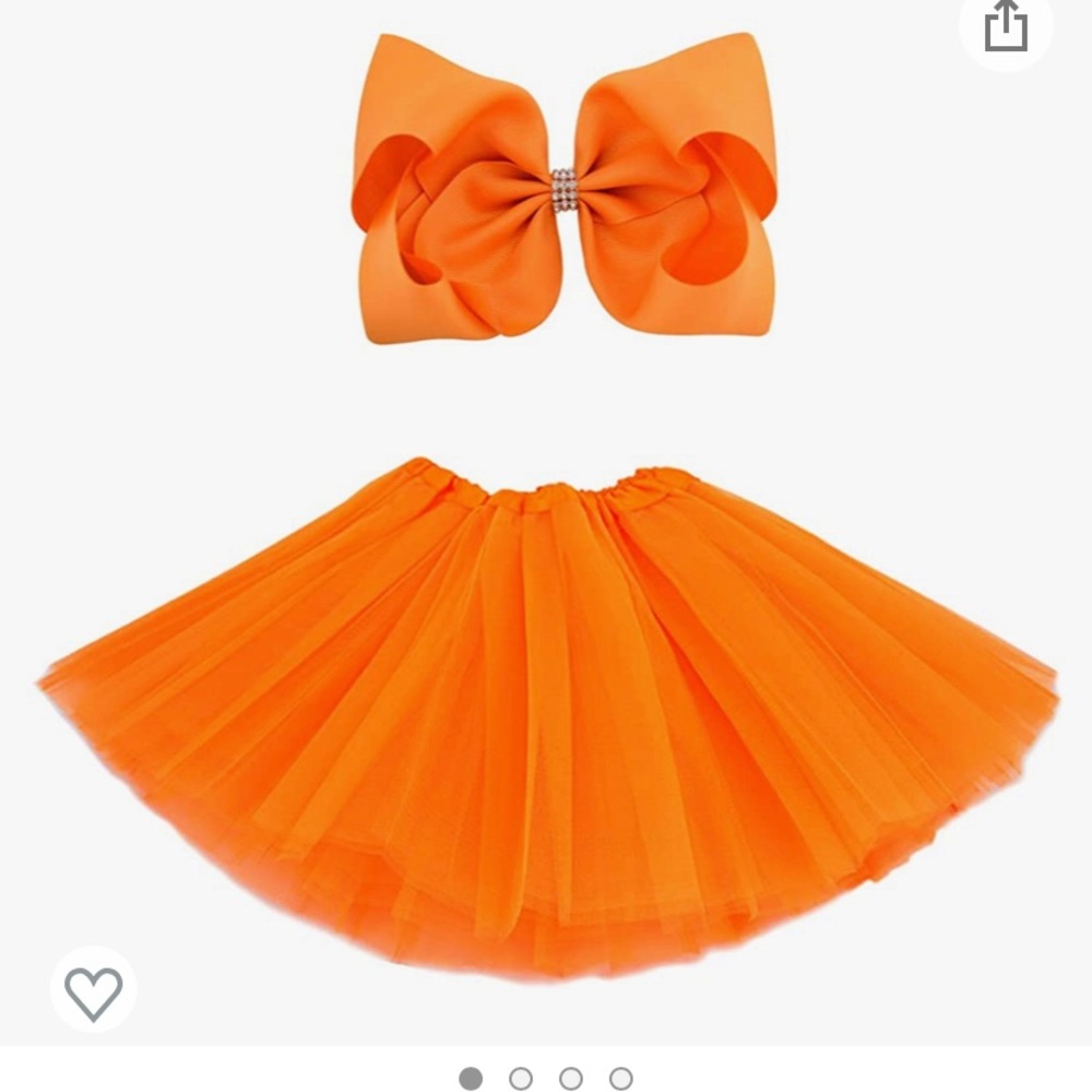 Amazon TUTU and Bow, NWT Orange